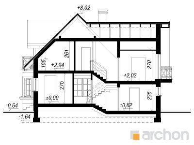 Maja jõhvikates (G) lõige